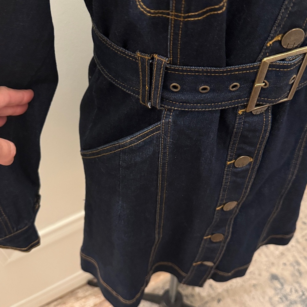 Habitual Dark Blue Long Sleeve Dress - Picture 6 of 13